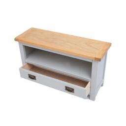 Rackhams Argenta Light Grey 1 Drawer TV Cabinet Brass Drop Handle - Light Grey - thumbnail 4