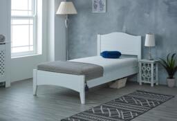 Rackhams Lauren Solid Pine Bed Frame, Curved Headboard, White, 4 Sizes - White - 4FT - thumbnail 2