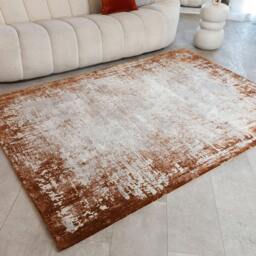 Rackhams Kuza Border Terracotta Rug - 80x150cm - thumbnail 2