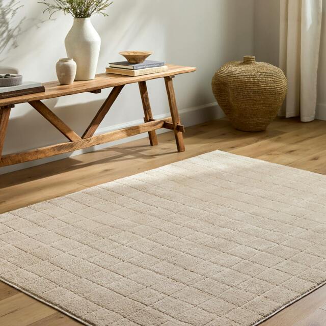 Rackhams Our Pnw Home Cascade-Modern Beige Brown Graphic High Pile Rug - 200 x 275 cm - image 1