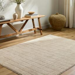 Rackhams Our Pnw Home Cascade-Modern Beige Brown Graphic High Pile Rug - 200 x 275 cm