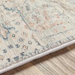 Rackhams Becki Owens Marlene-Vintage Ivory Blue Traditional Vintage Boho Rug - 157 x 213 cm - thumbnail 4