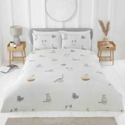 Rackhams Purrfect Cats Duvet Cover Set - Single - Double - thumbnail 1