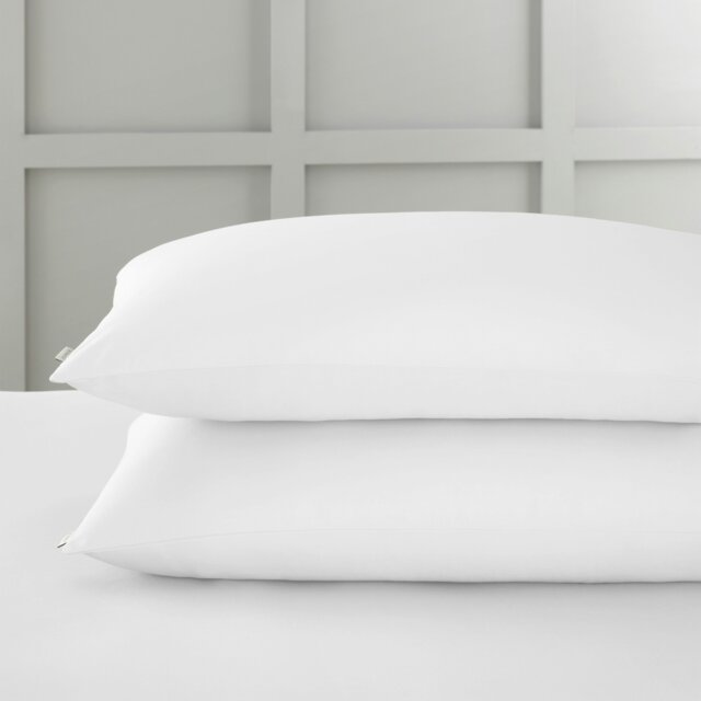 Rackhams 400 Thread Count Cotton Sateen Standard Pillowcase Pair - White - 50x75cm (x2) - image 1