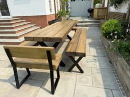 Rackhams Outdoor Sleeper Table (Table only) - 120x80cm - thumbnail 4