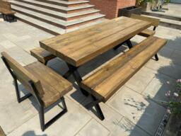 Rackhams Outdoor Sleeper Table (Table only) - 120x80cm - thumbnail 3