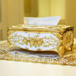 Rackhams Vintage Tissue Box Cover Storage Paper Napkin Holder for Bathroom, Bedroom or Living Room - thumbnail 2