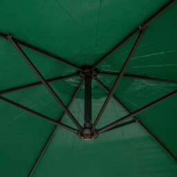 Rackhams 3m Hanging Banana Cantilever Garden Parasol with Cover in Green - thumbnail 6