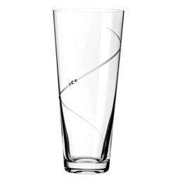 Rackhams 'Silhouette' Large Crystal Conical Vase Adorned with Swarovski® Crystals - 30cm (11.81in) - Made From Premium Lead Free Crystal Glass
