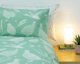 Rackhams Moorland Birds Double Duvet Reversible Set Green - Green - Polycotton - 1 - thumbnail 2