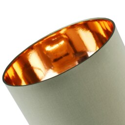 "Rackhams Contemporary Olive Cotton 12"" Table/Pendant Lamp Shade with Shiny Copper Inner" - thumbnail 5