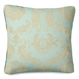 Rackhams Traditional Damask Jacquard Cushion - 43cm x 43cm - Duck Egg