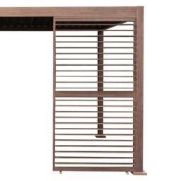 Rackhams Wood Effect Aluminium Pergola Shutter Panel - 123cm Wide