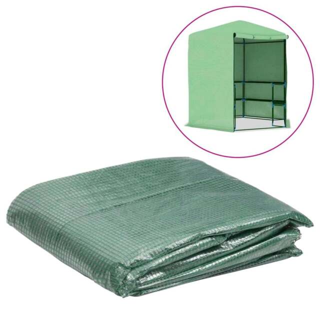 Rackhams Greenhouse Replacement Cover (6.5025 m�__) 255x255x194 cm Green