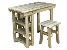 Rackhams Garden potting table, multi purpose workbench (106cm + 2x chairs)