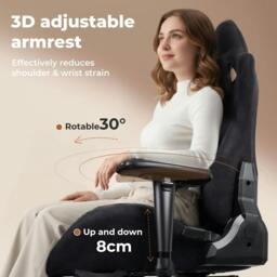 Rackhams Ergonomic Office Chair 165° Reclining Executive Computer Chair with Spring Seat - thumbnail 6