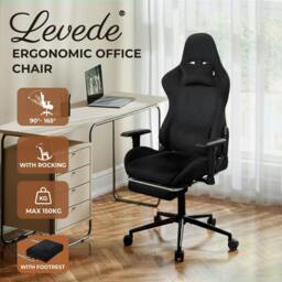 Rackhams Ergonomic Office Chair 165° Reclining Executive Computer Chair with Spring Seat - thumbnail 2