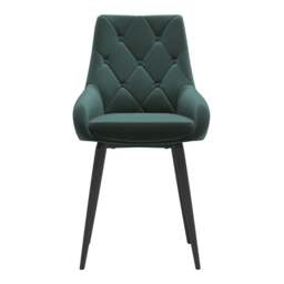 Rackhams Set of 2 Dining Chair with Velvet Upholstery Green/Blue/Grey - Grey - thumbnail 5