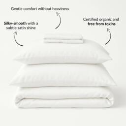 Rackhams Bed Sheet Set (Organic Cotton Satin) - King - Oxford - thumbnail 2
