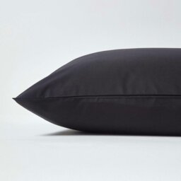 Rackhams Egyptian Cotton Housewife Pillowcase 200 TC, Standard Size - Black - thumbnail 2