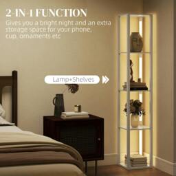 Rackhams Floor Lamp for Living Room, Standing Lamp with Foot Switch, - White - thumbnail 5