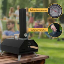 Rackhams Outdoor Wood Fired Pizza Oven Stone Paddle Rain Cover Garden BBQ - thumbnail 4