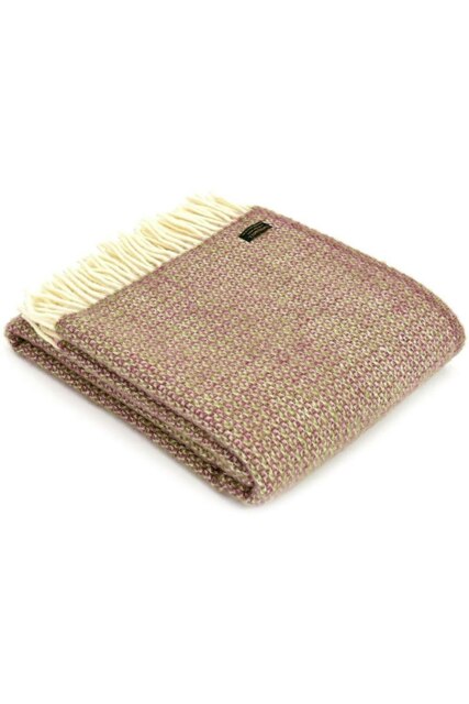 Rackhams Illusion Raspberry Wool Throw - Raspberry