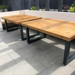 Rackhams Chunky Handmade Outdoor Table - 240 - 90 - thumbnail 2