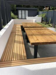 Rackhams Chunky Handmade Outdoor Table - 240 - 90 - thumbnail 5
