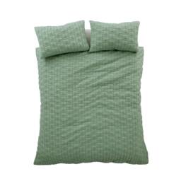 Rackhams Tamba Leaf Pinsonic Duvet Cover Set Green - Super King - Green - thumbnail 6