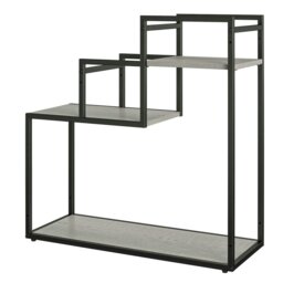 Rackhams Weston Plant Stand with 3 Shelves Black/Natural - Cream - thumbnail 2