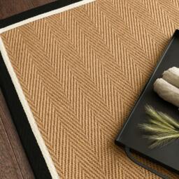 Rackhams Bordo Herringbone Jute Charcoal Rug - 240x340cm - thumbnail 2