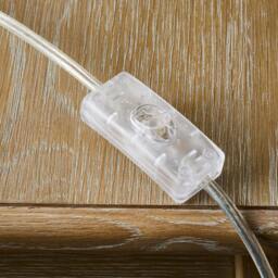Rackhams Emmy Satin Nickel and Clear Glass Table Lamp - thumbnail 6
