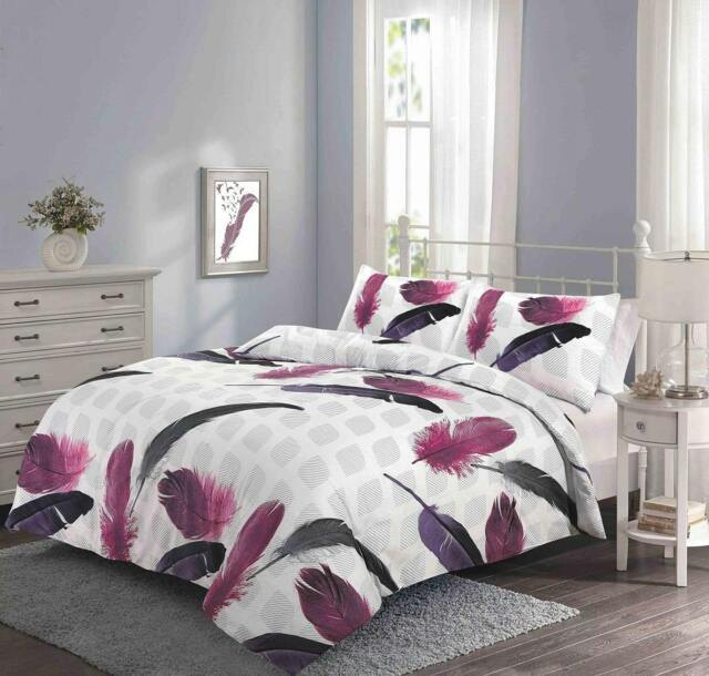 Rackhams Feathers Duvet Cover Set - Purple - King