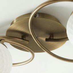 Rackhams Jaymie 6-Light Antique Brass Semi-Flush Ceiling Light - thumbnail 5