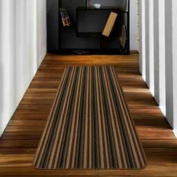 Rackhams Washable All-Purpose Stripe Chocolate Mats - 67X180 cm - thumbnail 5