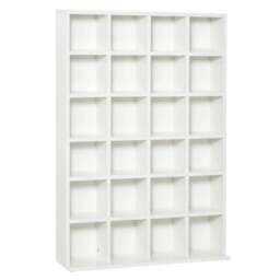 Rackhams CD Storage Unit with Adjustable Shelves, 89 x 130.5 cm, White - thumbnail 1