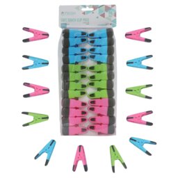 Rackhams Plastic Peg Basket, Grey with 48 Prism Soft Touch Clip Pegs, Multi - thumbnail 6