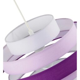 Rackhams Five Tier Pendant Shade with Various Purple and Lilac Cotton Rings - thumbnail 5