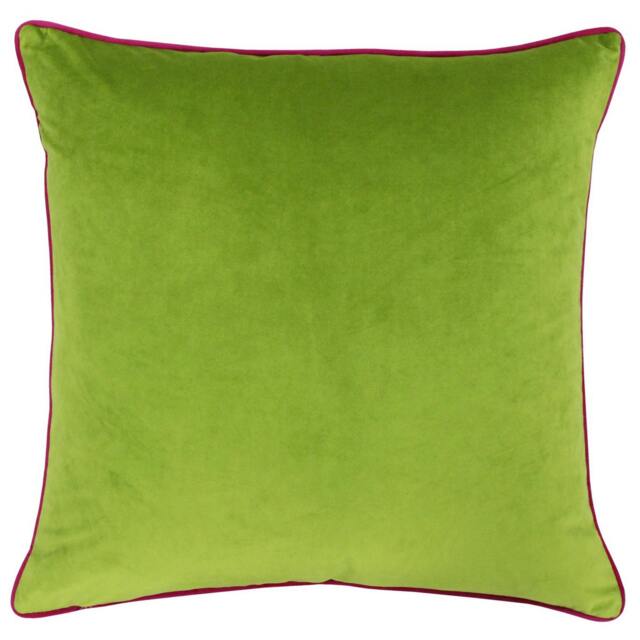 Rackhams Meridian Cushion Cover - Lime/Hot Pink - 55 x 55cm - Lime/Hot Pink - 100% Polyester - image 1