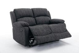 Rackhams Recliner Sofa, Leathaire Fabric Manual Recliner Armchair 105–135 Degrees Recliner Padded Sofa with Adjustable Backrest and Footrest - 3+1+1 Seater Set - thumbnail 4