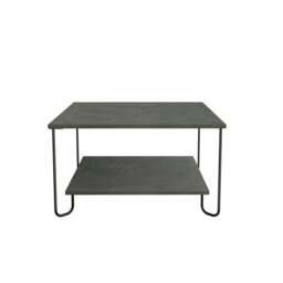 Rackhams Marbo Coffee Table with Open Shelf Modern Multipurpose Design H 45cm - Retro Grey - thumbnail 2