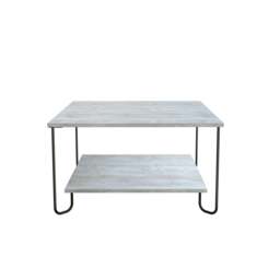 Rackhams Marbo Coffee Table with Open Shelf Modern Multipurpose Design H 45cm - Retro Grey - thumbnail 4