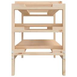 Rackhams Wine Rack 109.5x30x42 cm Solid Wood Pine - thumbnail 6