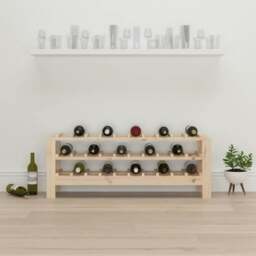 Rackhams Wine Rack 109.5x30x42 cm Solid Wood Pine - thumbnail 3