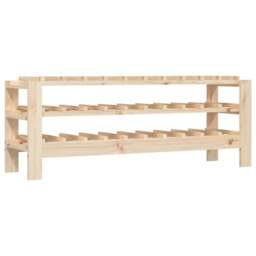 Rackhams Wine Rack 109.5x30x42 cm Solid Wood Pine - thumbnail 2