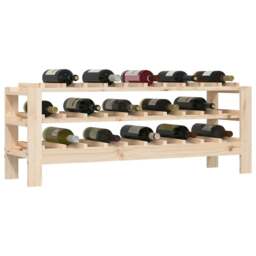 Rackhams Wine Rack 109.5x30x42 cm Solid Wood Pine - thumbnail 4