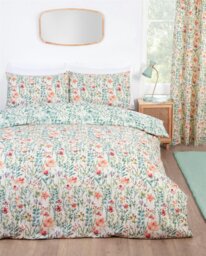 Rackhams Amaryllis Floral Duvet Cover Set - Multi - Super King - thumbnail 1