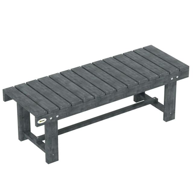 Rackhams 2-Seater Garden Wooden Bench, Grey