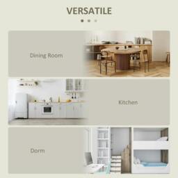 Rackhams Space-saving Drop Leaf Table, Folding Dining Table for Small Space, Kitchen, Dining Room, Oak - Oak - thumbnail 6